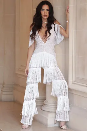 Annika Lace Jumpsuit - White