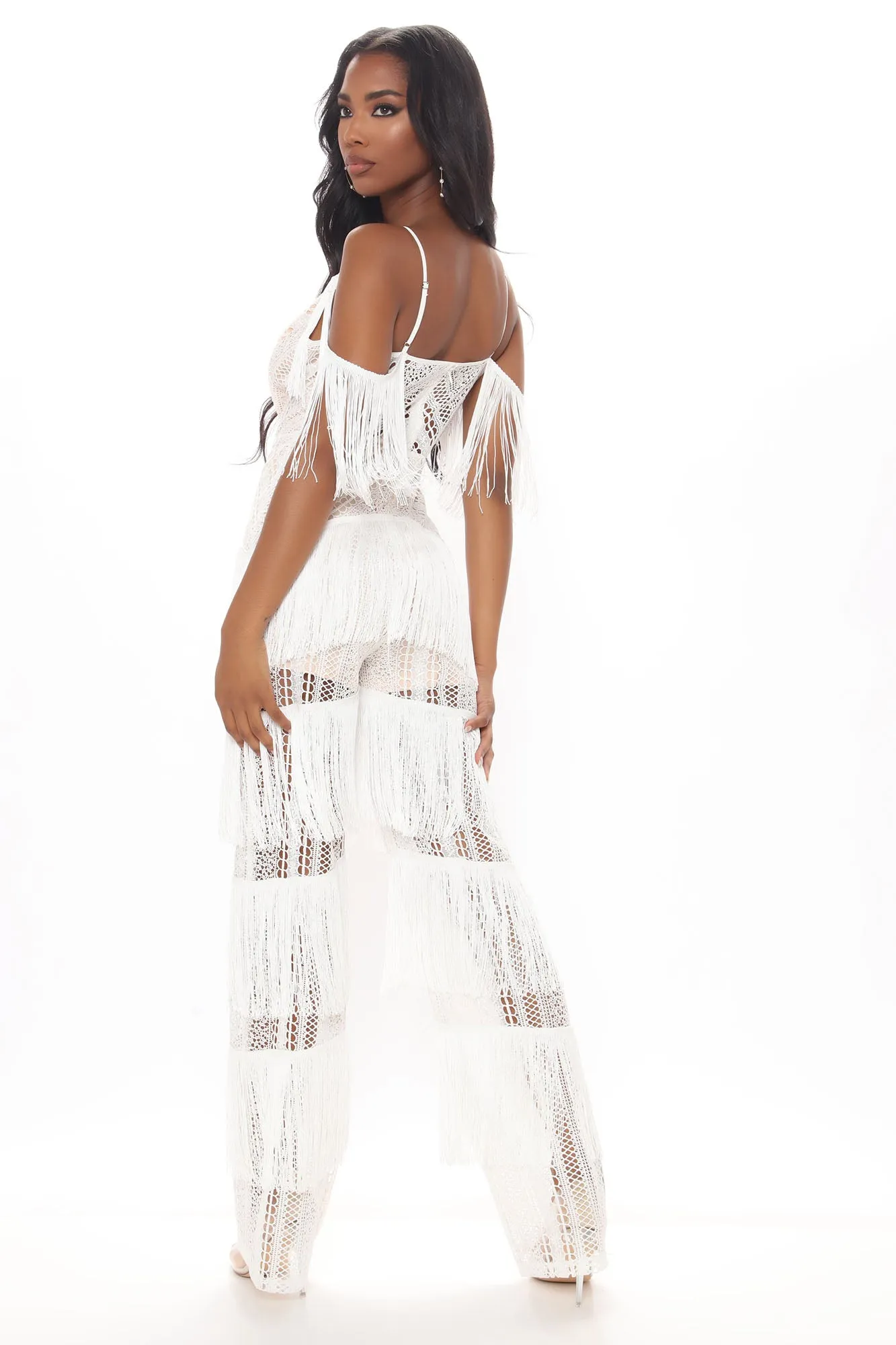 Annika Lace Jumpsuit - White