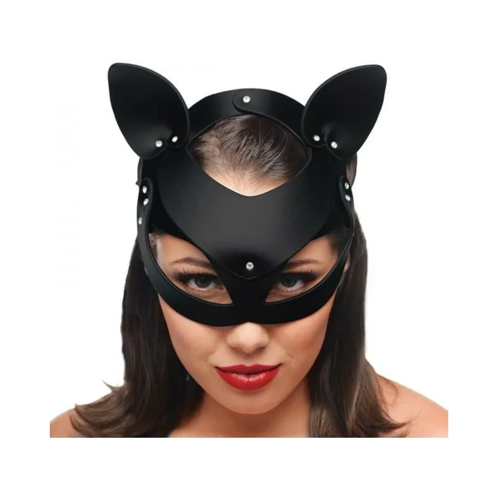 Black Cat Tail Anal Plug and Mask Set