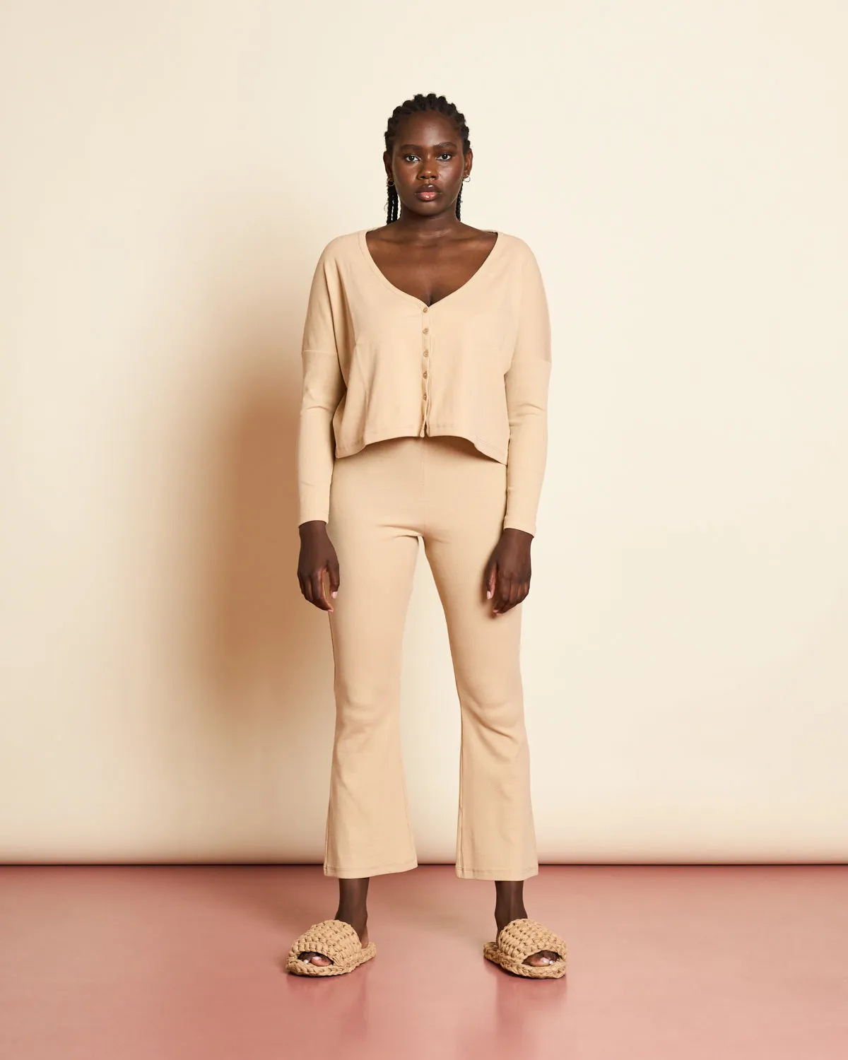 CROPPED CARDIGAN KATLA STONE