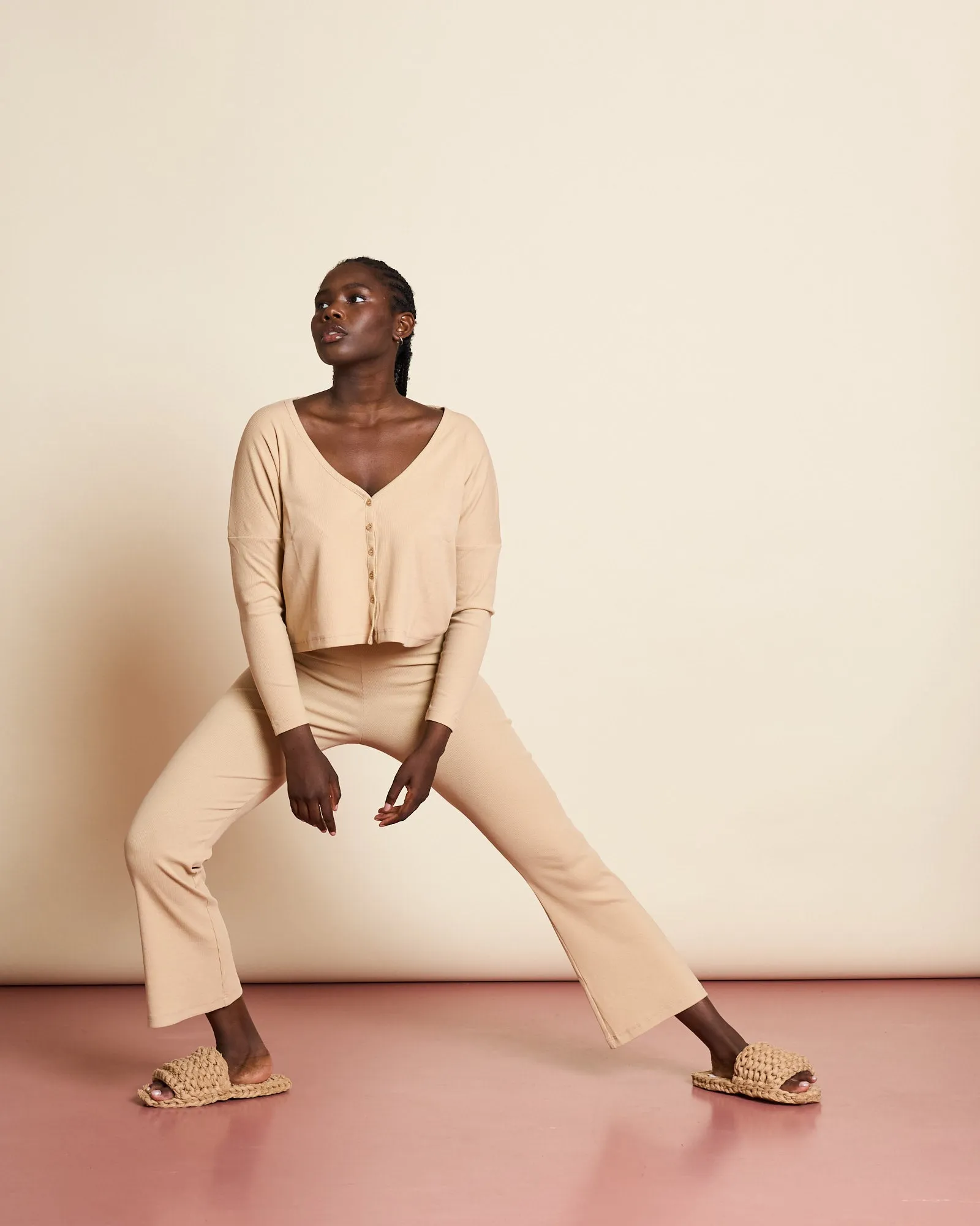 CROPPED CARDIGAN KATLA STONE