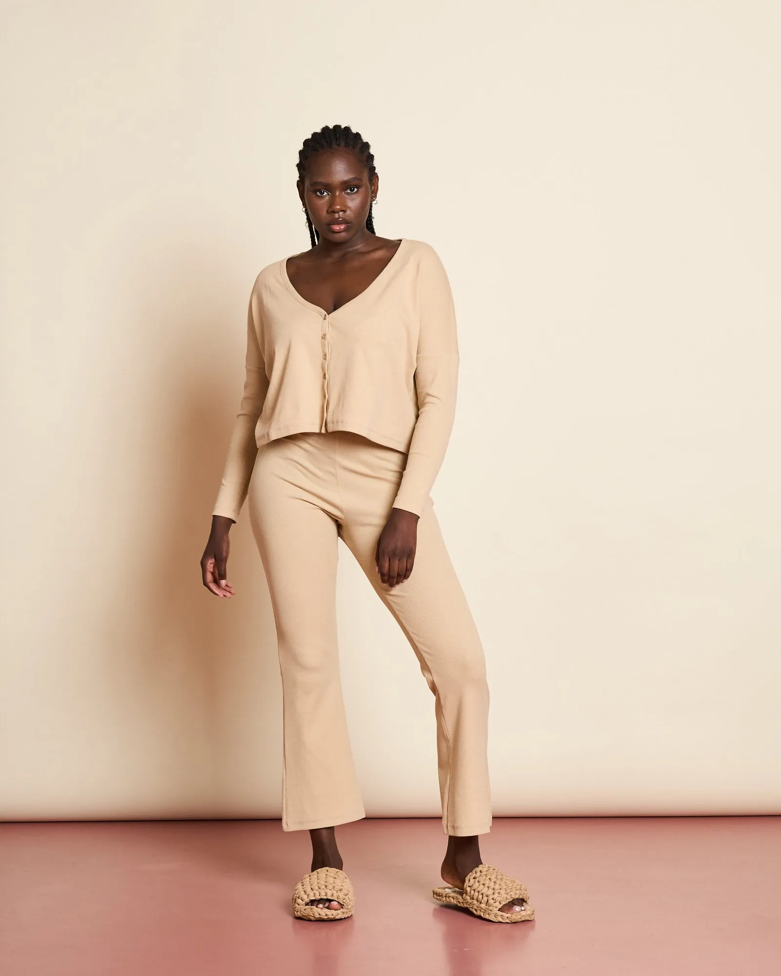CROPPED CARDIGAN KATLA STONE