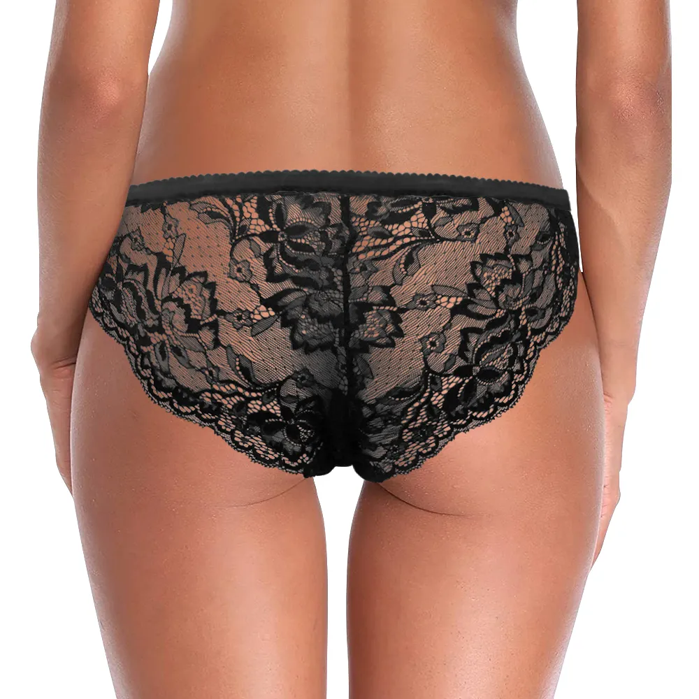 Custom Face Zipper Black Lace Panties Sexy Underwear Unique Gift for Her