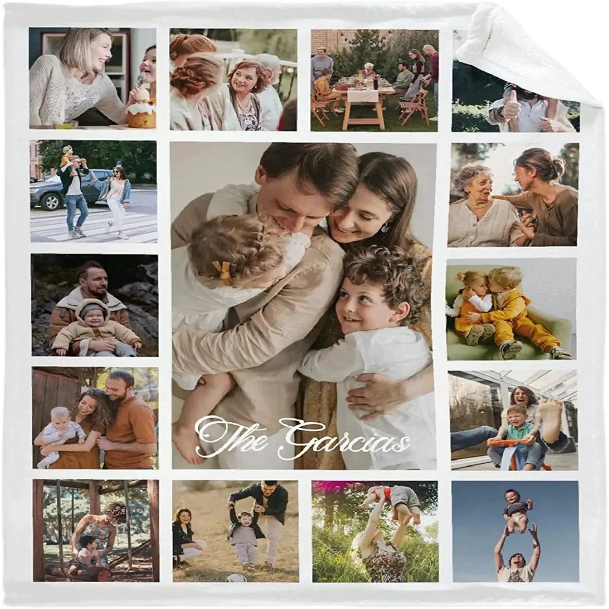 I Love You Custom Blanket Photo Collage Text Personalized Picture Throw Blanket Valentine's Day Birthday Gift