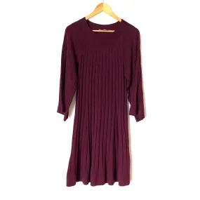 LOFT Purple with Pink Specks Sweater Dress- Size L