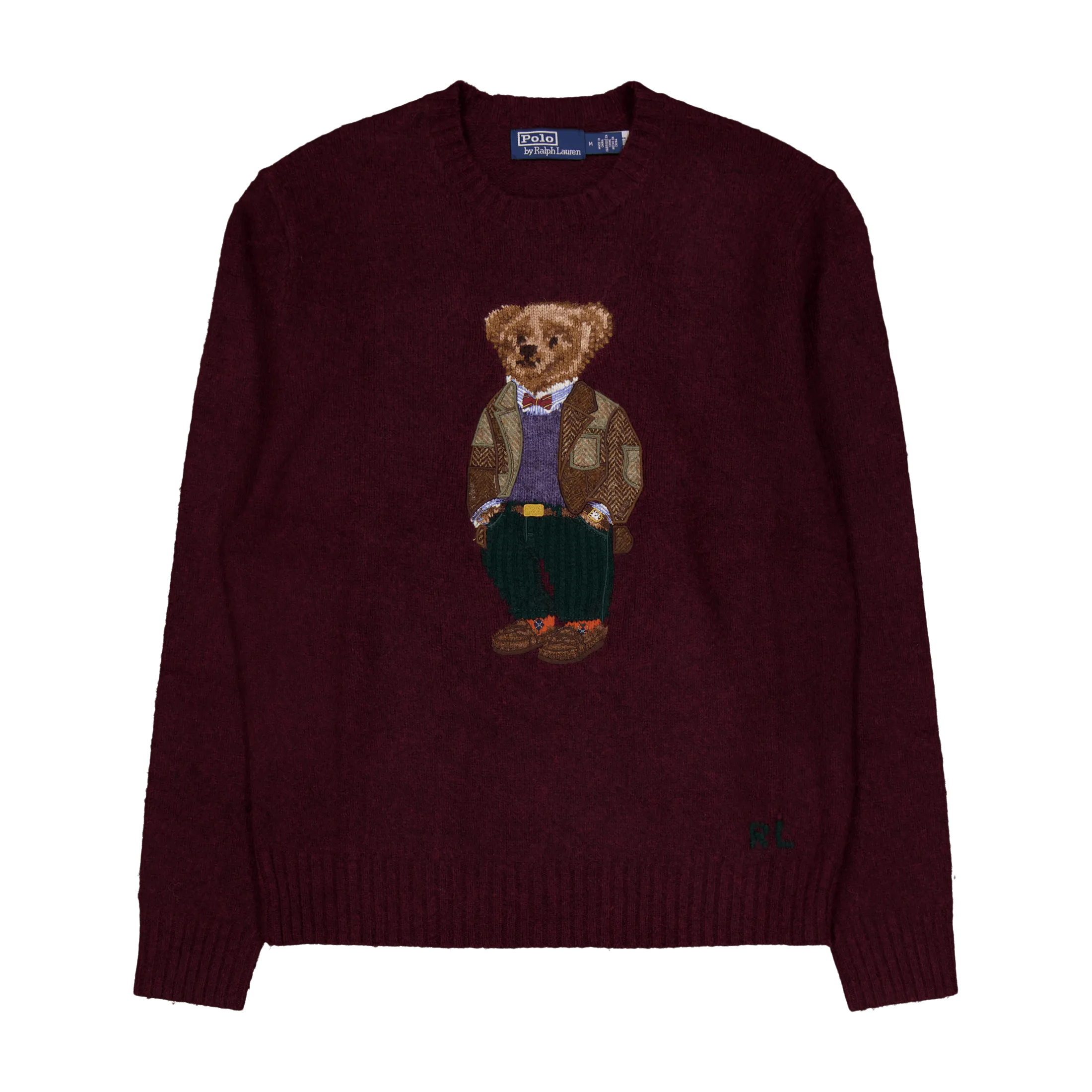 Polo Bear Wool-Cashmere Sweater Aged Wine Heather