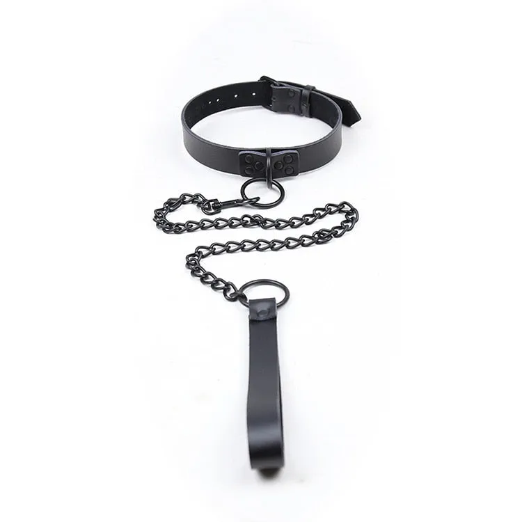Sexy Genuine Leather Sex Necklace