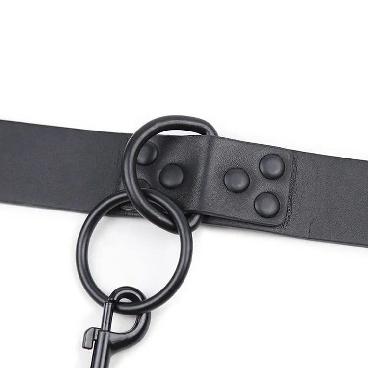 Sexy Genuine Leather Sex Necklace
