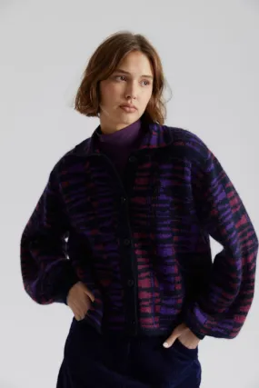 Trixie Recycled Nylon Cardigan Deep Mauve